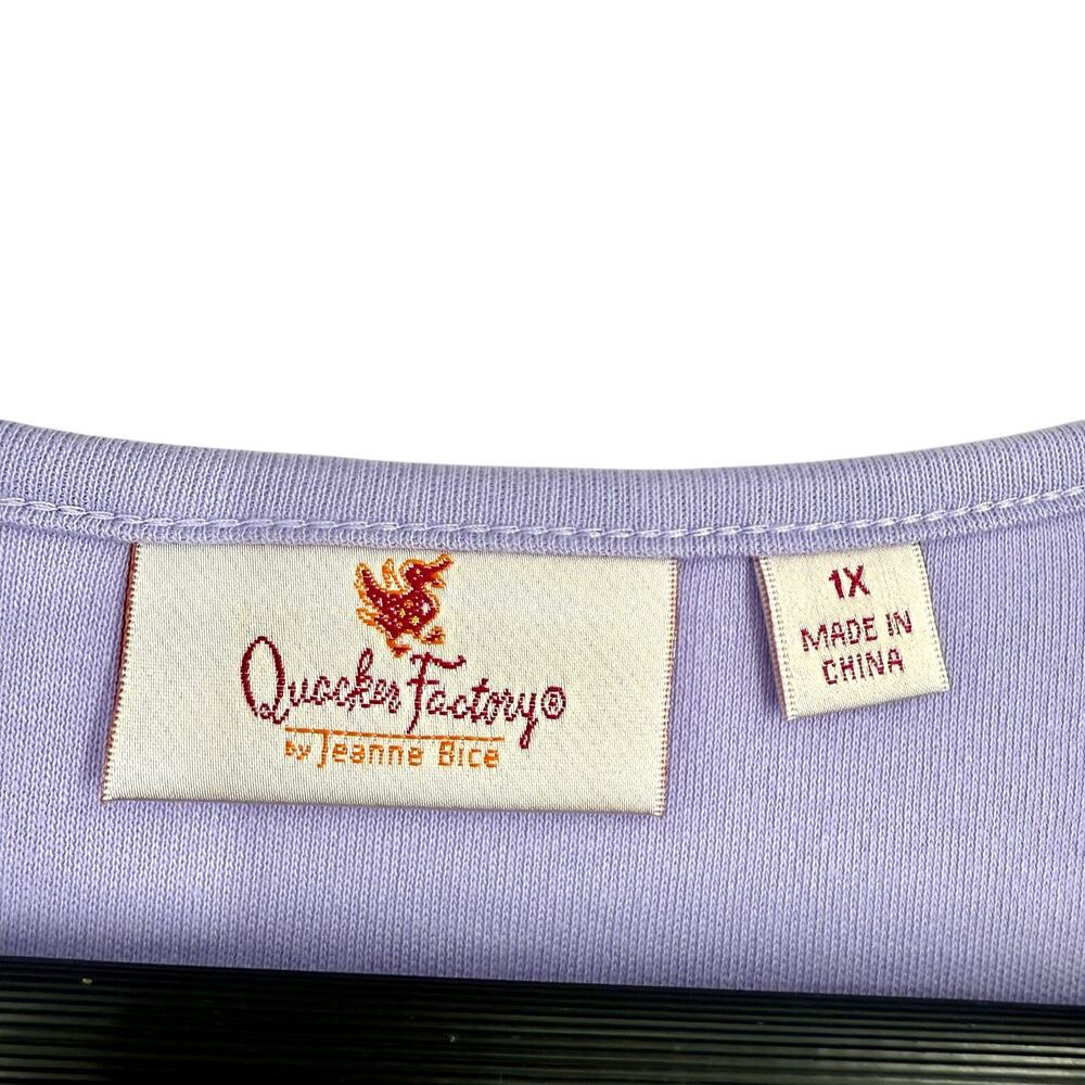 New Nwot Quacker Factory Plus Size 1x Purple Ange… - image 2